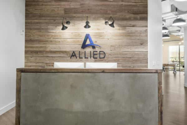 Reception Desk at Allied Holdings Group | Woodley Real Estate
