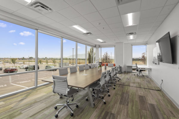 Large conference room with floor-to-ceiling windows | Utah Commercial Real Estate